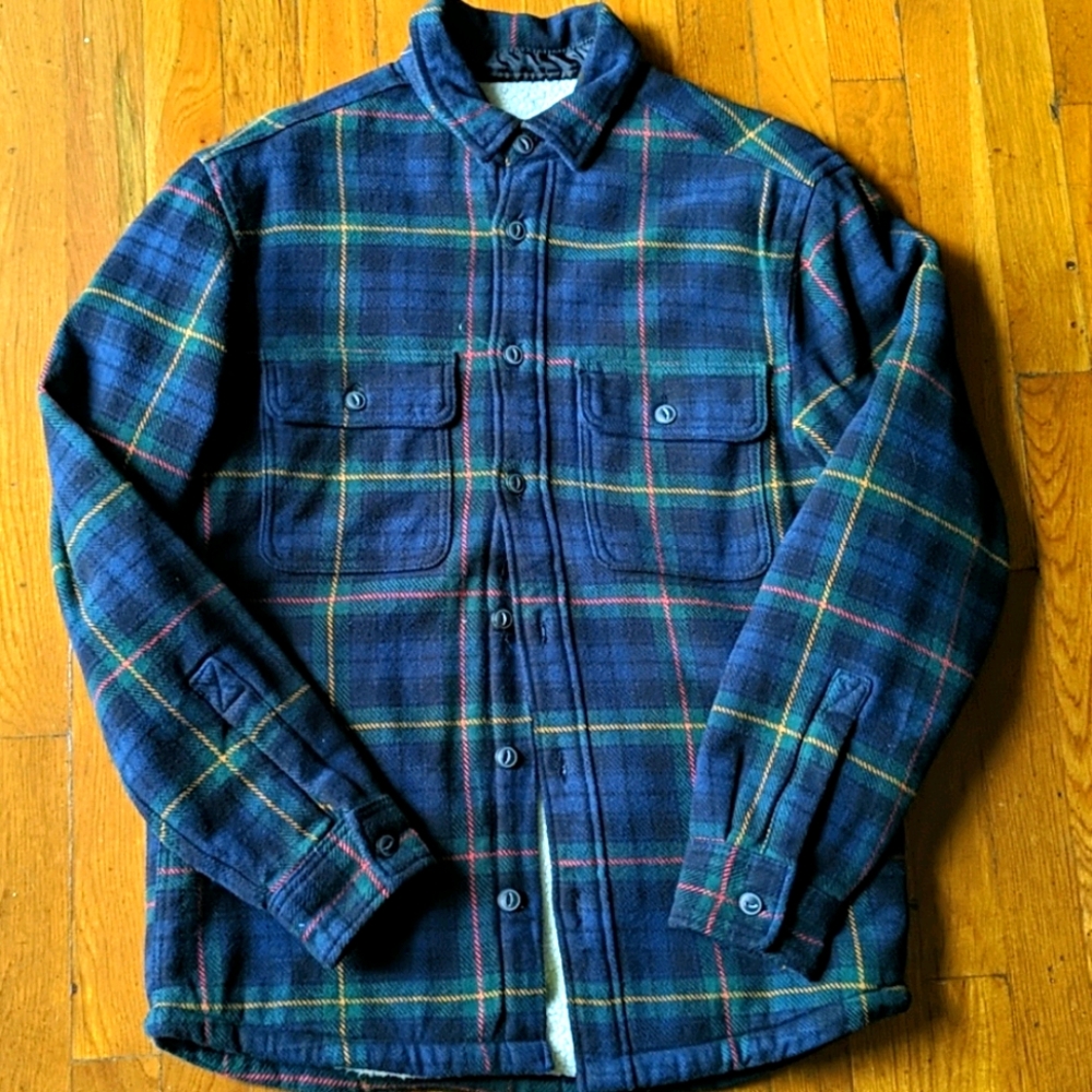 New H&M Plaid Flannel shirt Jacket